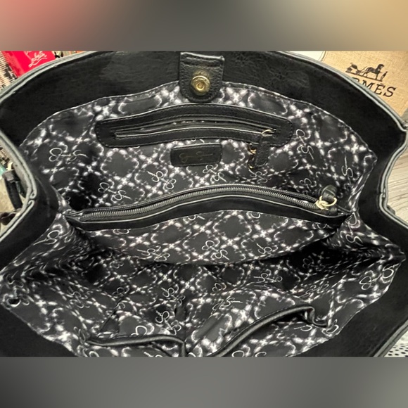 ✨🎁🖤Jessica Simpson Black Tote Bag🖤✨Good Preloved Condition - Picture 10 of 10